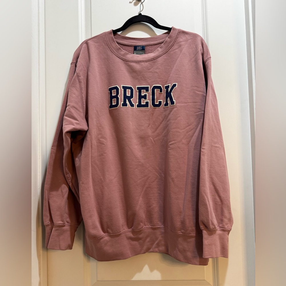 MV Sport Breck Mauve Sweatshirt Large Crew Neck Long Sleeve Armpit To Armpit 25”